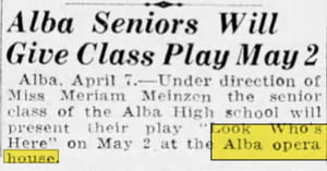 Alba Opera House - April 1936 Article